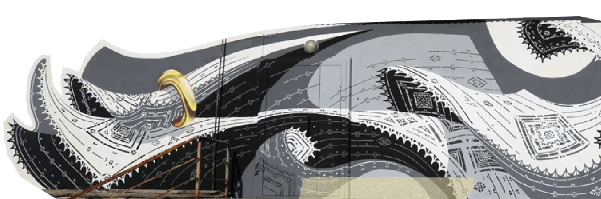 Мурал оренбургский платок, Володарского 13